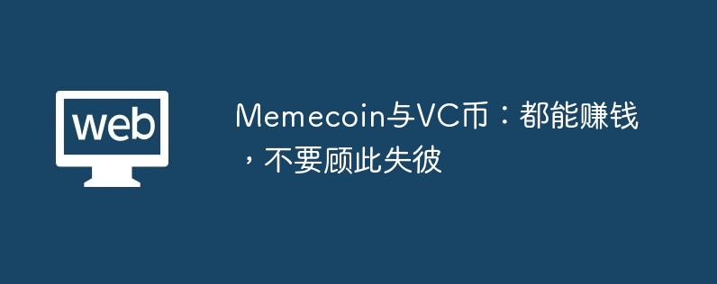 memecoin与vc币：都能赚钱，不要顾此失彼